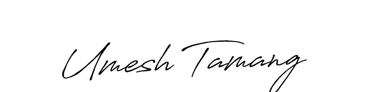 Also we have Umesh Tamang name is the best signature style. Create professional handwritten signature collection using Antro_Vectra_Bolder autograph style. Umesh Tamang signature style 7 images and pictures png