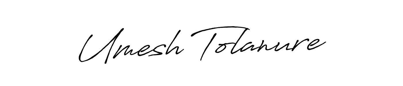 Create a beautiful signature design for name Umesh Tolanure. With this signature (Antro_Vectra_Bolder) fonts, you can make a handwritten signature for free. Umesh Tolanure signature style 7 images and pictures png