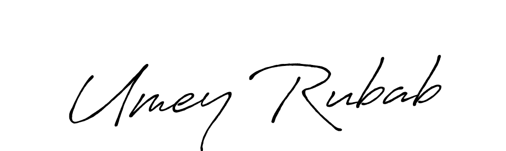 How to make Umey Rubab signature? Antro_Vectra_Bolder is a professional autograph style. Create handwritten signature for Umey Rubab name. Umey Rubab signature style 7 images and pictures png