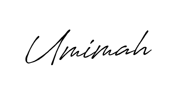 Make a beautiful signature design for name Umimah. With this signature (Antro_Vectra_Bolder) style, you can create a handwritten signature for free. Umimah signature style 7 images and pictures png