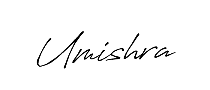 Umishra stylish signature style. Best Handwritten Sign (Antro_Vectra_Bolder) for my name. Handwritten Signature Collection Ideas for my name Umishra. Umishra signature style 7 images and pictures png