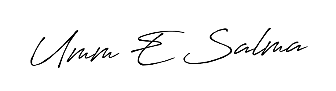 Make a beautiful signature design for name Umm E Salma. With this signature (Antro_Vectra_Bolder) style, you can create a handwritten signature for free. Umm E Salma signature style 7 images and pictures png