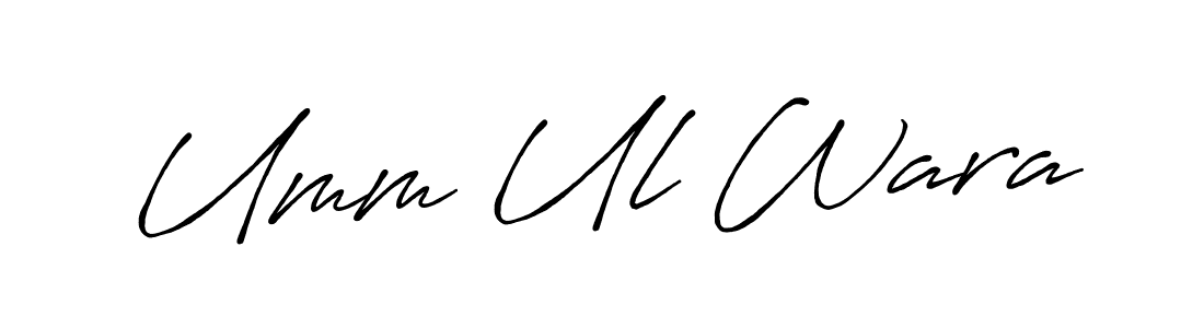 Also You can easily find your signature by using the search form. We will create Umm Ul Wara name handwritten signature images for you free of cost using Antro_Vectra_Bolder sign style. Umm Ul Wara signature style 7 images and pictures png