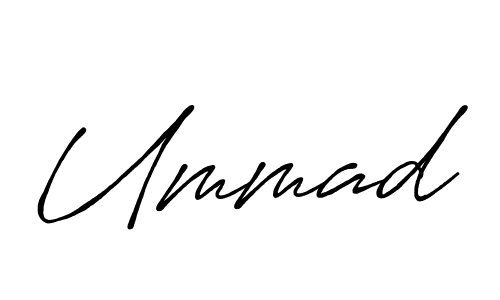 How to make Ummad name signature. Use Antro_Vectra_Bolder style for creating short signs online. This is the latest handwritten sign. Ummad signature style 7 images and pictures png