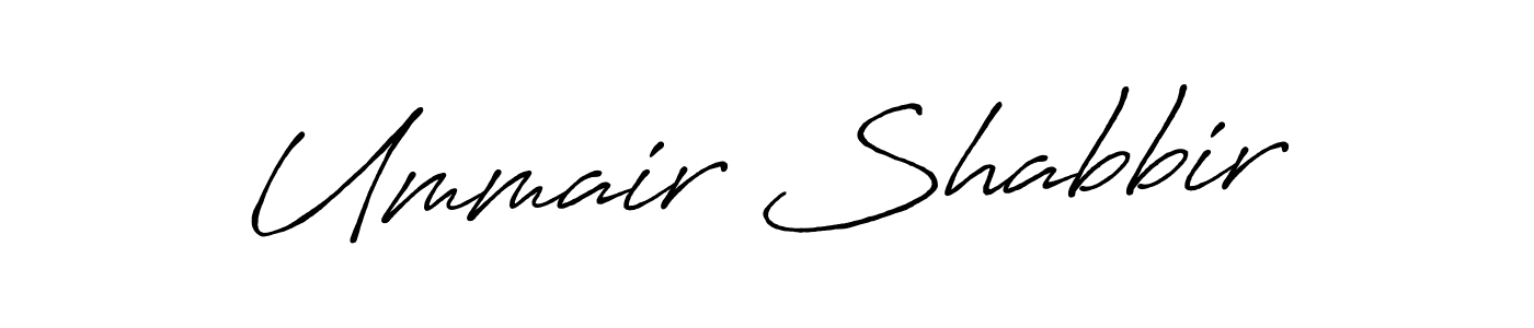 The best way (Antro_Vectra_Bolder) to make a short signature is to pick only two or three words in your name. The name Ummair Shabbir include a total of six letters. For converting this name. Ummair Shabbir signature style 7 images and pictures png