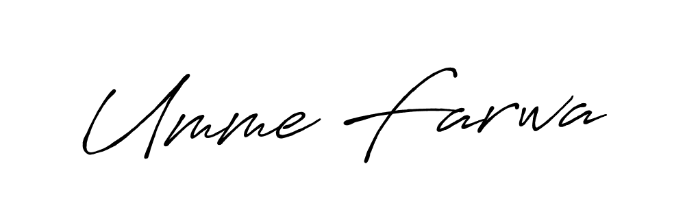 How to make Umme Farwa signature? Antro_Vectra_Bolder is a professional autograph style. Create handwritten signature for Umme Farwa name. Umme Farwa signature style 7 images and pictures png