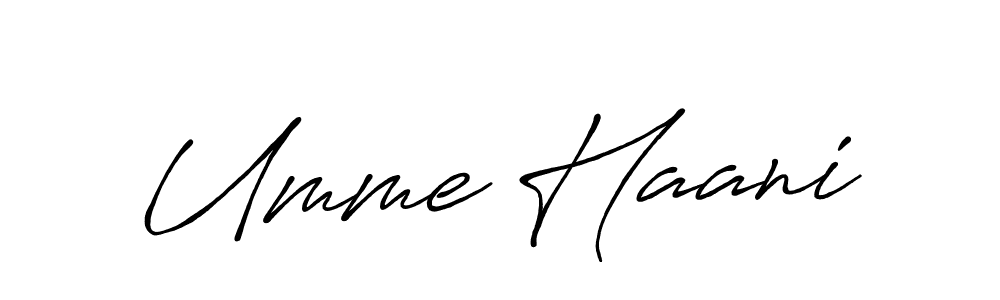 Use a signature maker to create a handwritten signature online. With this signature software, you can design (Antro_Vectra_Bolder) your own signature for name Umme Haani. Umme Haani signature style 7 images and pictures png