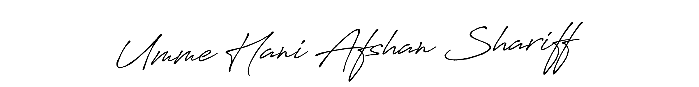 How to make Umme Hani Afshan Shariff name signature. Use Antro_Vectra_Bolder style for creating short signs online. This is the latest handwritten sign. Umme Hani Afshan Shariff signature style 7 images and pictures png