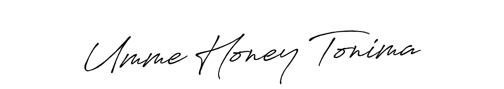 Design your own signature with our free online signature maker. With this signature software, you can create a handwritten (Antro_Vectra_Bolder) signature for name Umme Honey Tonima. Umme Honey Tonima signature style 7 images and pictures png