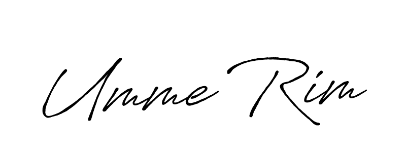 Also we have Umme Rim name is the best signature style. Create professional handwritten signature collection using Antro_Vectra_Bolder autograph style. Umme Rim signature style 7 images and pictures png