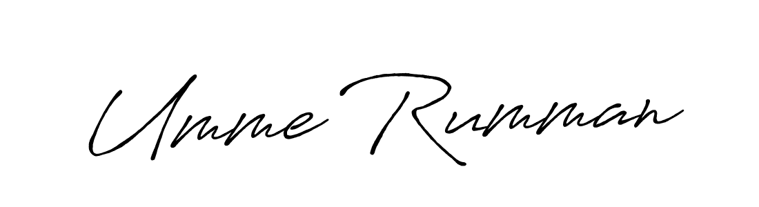 The best way (Antro_Vectra_Bolder) to make a short signature is to pick only two or three words in your name. The name Umme Rumman include a total of six letters. For converting this name. Umme Rumman signature style 7 images and pictures png