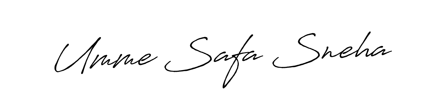 This is the best signature style for the Umme Safa Sneha name. Also you like these signature font (Antro_Vectra_Bolder). Mix name signature. Umme Safa Sneha signature style 7 images and pictures png