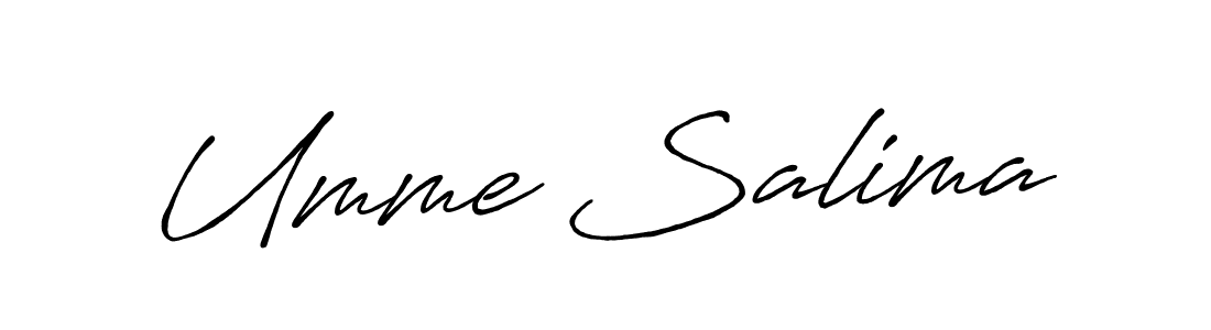 Use a signature maker to create a handwritten signature online. With this signature software, you can design (Antro_Vectra_Bolder) your own signature for name Umme Salima. Umme Salima signature style 7 images and pictures png