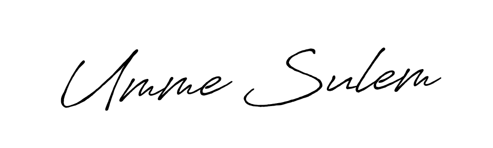 How to make Umme Sulem name signature. Use Antro_Vectra_Bolder style for creating short signs online. This is the latest handwritten sign. Umme Sulem signature style 7 images and pictures png