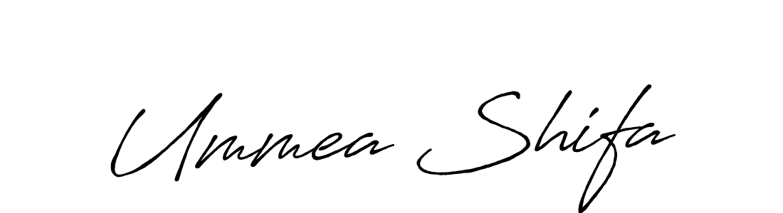 if you are searching for the best signature style for your name Ummea Shifa. so please give up your signature search. here we have designed multiple signature styles  using Antro_Vectra_Bolder. Ummea Shifa signature style 7 images and pictures png