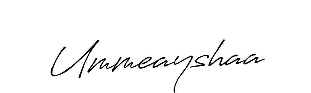 Also we have Ummeayshaa name is the best signature style. Create professional handwritten signature collection using Antro_Vectra_Bolder autograph style. Ummeayshaa signature style 7 images and pictures png