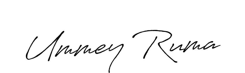 Also we have Ummey Ruma name is the best signature style. Create professional handwritten signature collection using Antro_Vectra_Bolder autograph style. Ummey Ruma signature style 7 images and pictures png