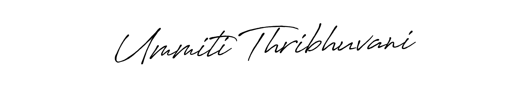 if you are searching for the best signature style for your name Ummiti Thribhuvani. so please give up your signature search. here we have designed multiple signature styles  using Antro_Vectra_Bolder. Ummiti Thribhuvani signature style 7 images and pictures png