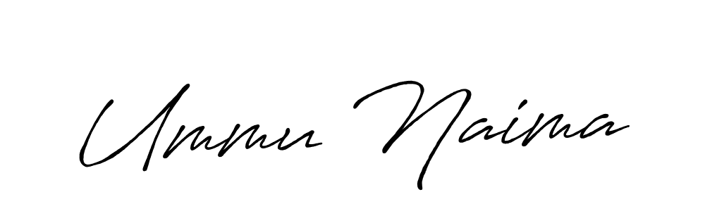 Also we have Ummu Naima name is the best signature style. Create professional handwritten signature collection using Antro_Vectra_Bolder autograph style. Ummu Naima signature style 7 images and pictures png