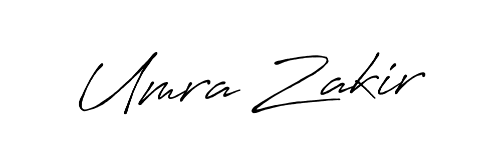 Create a beautiful signature design for name Umra Zakir. With this signature (Antro_Vectra_Bolder) fonts, you can make a handwritten signature for free. Umra Zakir signature style 7 images and pictures png