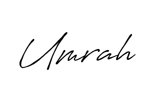 Umrah stylish signature style. Best Handwritten Sign (Antro_Vectra_Bolder) for my name. Handwritten Signature Collection Ideas for my name Umrah. Umrah signature style 7 images and pictures png