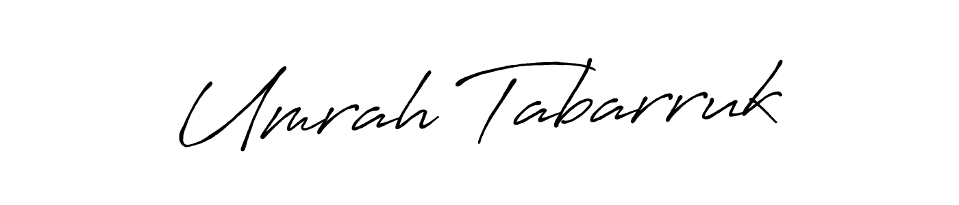 How to make Umrah Tabarruk name signature. Use Antro_Vectra_Bolder style for creating short signs online. This is the latest handwritten sign. Umrah Tabarruk signature style 7 images and pictures png