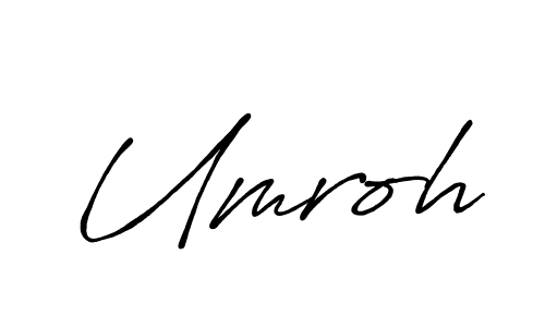 Use a signature maker to create a handwritten signature online. With this signature software, you can design (Antro_Vectra_Bolder) your own signature for name Umroh. Umroh signature style 7 images and pictures png