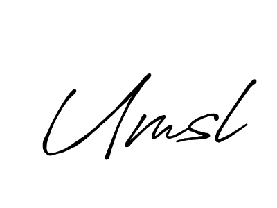 How to make Umsl signature? Antro_Vectra_Bolder is a professional autograph style. Create handwritten signature for Umsl name. Umsl signature style 7 images and pictures png