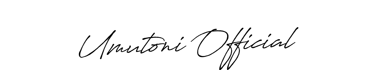 Design your own signature with our free online signature maker. With this signature software, you can create a handwritten (Antro_Vectra_Bolder) signature for name Umutoni Official. Umutoni Official signature style 7 images and pictures png