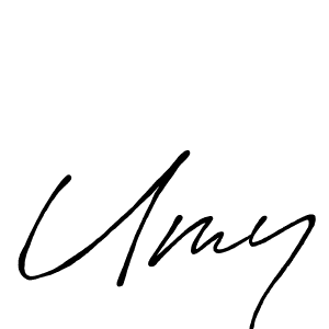 How to make Umy signature? Antro_Vectra_Bolder is a professional autograph style. Create handwritten signature for Umy name. Umy signature style 7 images and pictures png