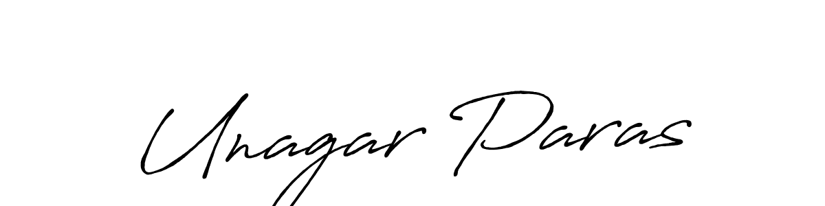 Also You can easily find your signature by using the search form. We will create Unagar Paras name handwritten signature images for you free of cost using Antro_Vectra_Bolder sign style. Unagar Paras signature style 7 images and pictures png