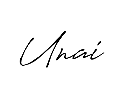 The best way (Antro_Vectra_Bolder) to make a short signature is to pick only two or three words in your name. The name Unai include a total of six letters. For converting this name. Unai signature style 7 images and pictures png