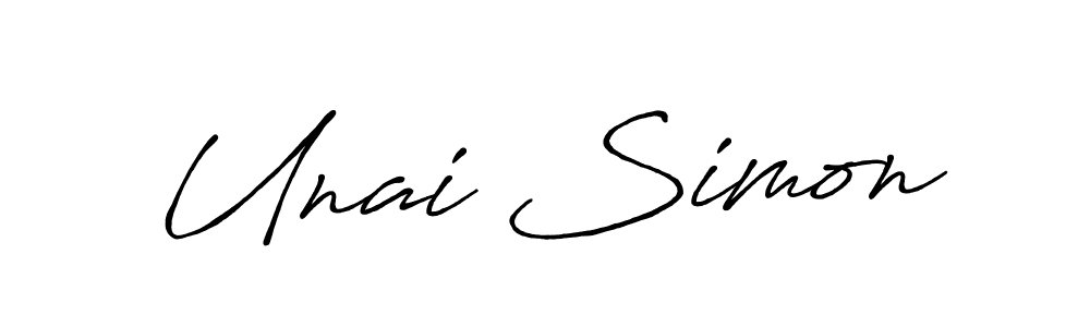 You should practise on your own different ways (Antro_Vectra_Bolder) to write your name (Unai Simon) in signature. don't let someone else do it for you. Unai Simon signature style 7 images and pictures png