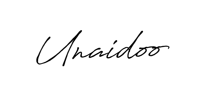 Unaidoo stylish signature style. Best Handwritten Sign (Antro_Vectra_Bolder) for my name. Handwritten Signature Collection Ideas for my name Unaidoo. Unaidoo signature style 7 images and pictures png