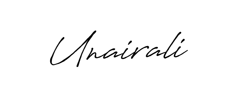 Design your own signature with our free online signature maker. With this signature software, you can create a handwritten (Antro_Vectra_Bolder) signature for name Unairali. Unairali signature style 7 images and pictures png