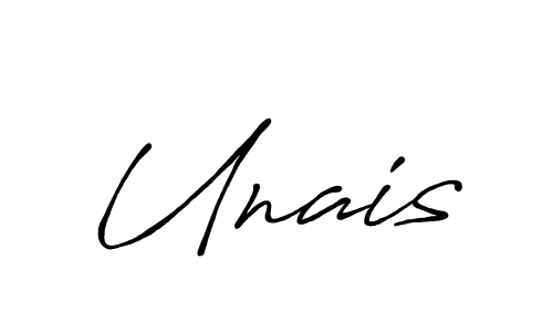 Use a signature maker to create a handwritten signature online. With this signature software, you can design (Antro_Vectra_Bolder) your own signature for name Unais. Unais signature style 7 images and pictures png