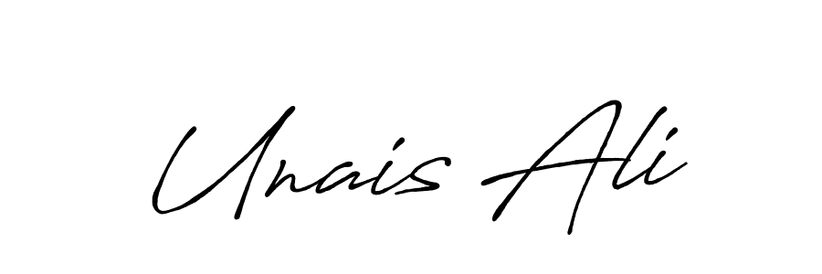 Also we have Unais Ali name is the best signature style. Create professional handwritten signature collection using Antro_Vectra_Bolder autograph style. Unais Ali signature style 7 images and pictures png