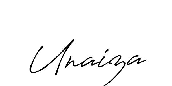 Also we have Unaiza name is the best signature style. Create professional handwritten signature collection using Antro_Vectra_Bolder autograph style. Unaiza signature style 7 images and pictures png