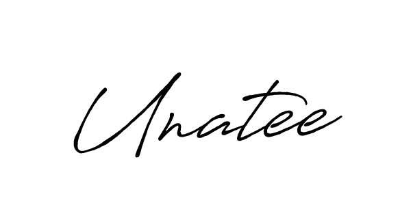 Make a beautiful signature design for name Unatee. With this signature (Antro_Vectra_Bolder) style, you can create a handwritten signature for free. Unatee signature style 7 images and pictures png