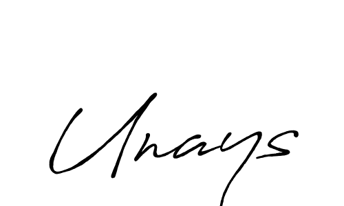 How to make Unays name signature. Use Antro_Vectra_Bolder style for creating short signs online. This is the latest handwritten sign. Unays signature style 7 images and pictures png