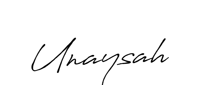 How to make Unaysah signature? Antro_Vectra_Bolder is a professional autograph style. Create handwritten signature for Unaysah name. Unaysah signature style 7 images and pictures png