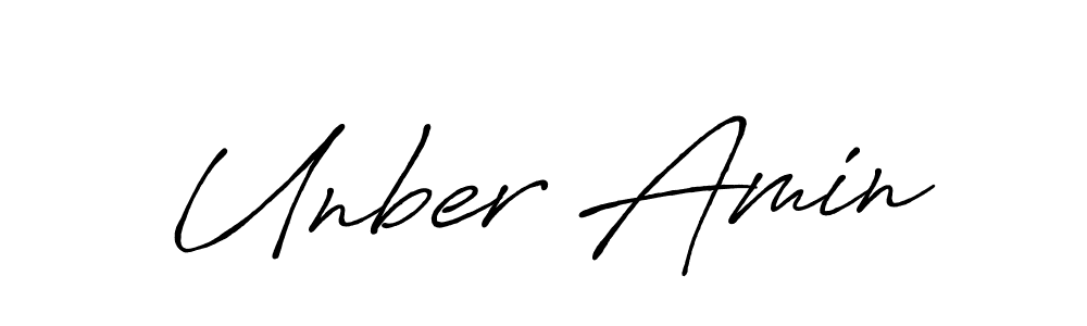 Design your own signature with our free online signature maker. With this signature software, you can create a handwritten (Antro_Vectra_Bolder) signature for name Unber Amin. Unber Amin signature style 7 images and pictures png