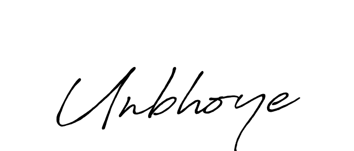 How to make Unbhoye signature? Antro_Vectra_Bolder is a professional autograph style. Create handwritten signature for Unbhoye name. Unbhoye signature style 7 images and pictures png