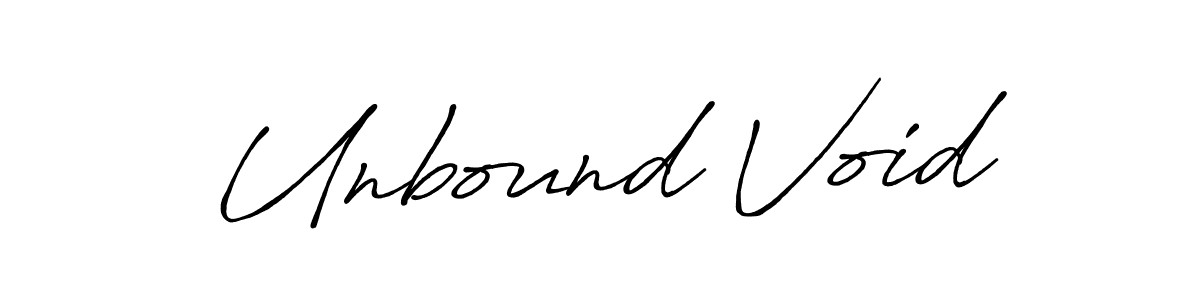 Unbound Void stylish signature style. Best Handwritten Sign (Antro_Vectra_Bolder) for my name. Handwritten Signature Collection Ideas for my name Unbound Void. Unbound Void signature style 7 images and pictures png