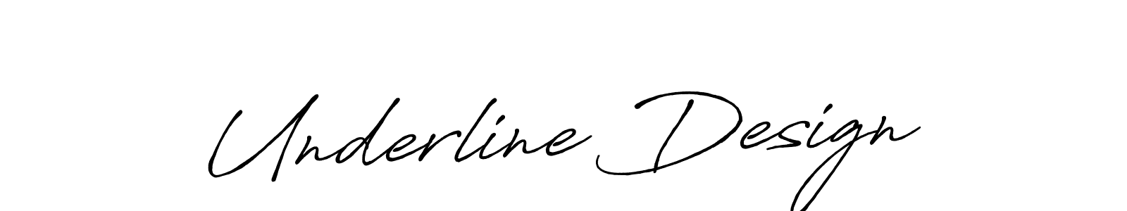 Create a beautiful signature design for name Underline Design. With this signature (Antro_Vectra_Bolder) fonts, you can make a handwritten signature for free. Underline Design signature style 7 images and pictures png