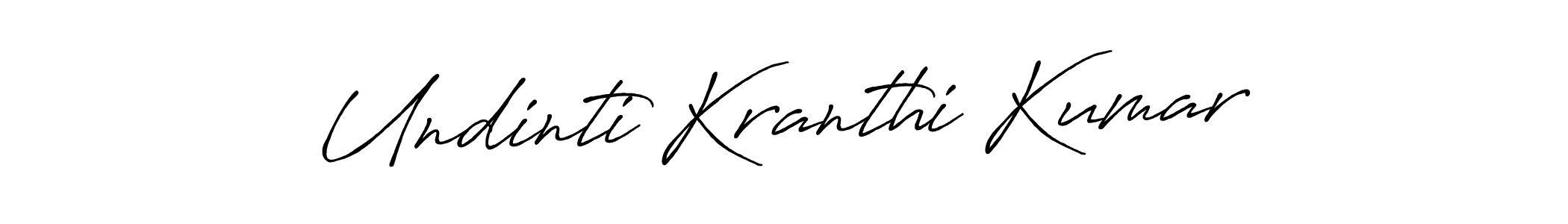 Make a short Undinti Kranthi Kumar signature style. Manage your documents anywhere anytime using Antro_Vectra_Bolder. Create and add eSignatures, submit forms, share and send files easily. Undinti Kranthi Kumar signature style 7 images and pictures png