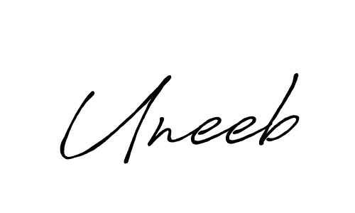 Design your own signature with our free online signature maker. With this signature software, you can create a handwritten (Antro_Vectra_Bolder) signature for name Uneeb. Uneeb signature style 7 images and pictures png
