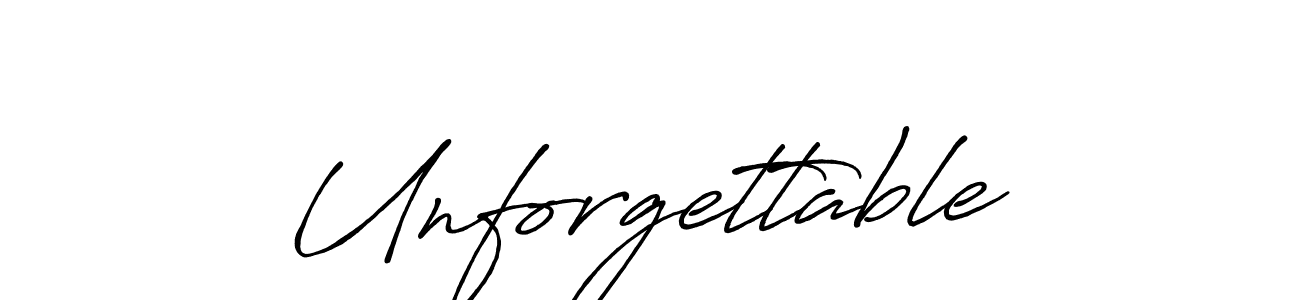 Similarly Antro_Vectra_Bolder is the best handwritten signature design. Signature creator online .You can use it as an online autograph creator for name Unforgettable. Unforgettable signature style 7 images and pictures png