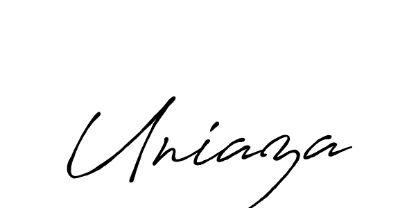 Also we have Uniaza name is the best signature style. Create professional handwritten signature collection using Antro_Vectra_Bolder autograph style. Uniaza signature style 7 images and pictures png