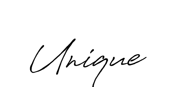 Similarly Antro_Vectra_Bolder is the best handwritten signature design. Signature creator online .You can use it as an online autograph creator for name Unique. Unique signature style 7 images and pictures png